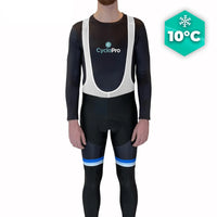 COLLANT CYCLISTE BLEU ÉVASION+ - AUTOMNE - HOMME cuissard long homme GT-Cycle Outdoor Store XS Avec Bretelles