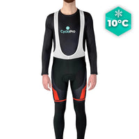 COLLANT CYCLISTE ROUGE - AUTOMNE - HOMME cuissard long homme GT-Cycle Outdoor Store Rouge/Noir L Avec Bretelles