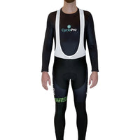 COLLANT CYCLISTE VERT LIBERTY+ - AUTOMNE - HOMME cuissard long homme GT-Cycle Outdoor Store XS Avec Bretelles