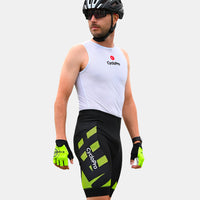 cuissard cycliste homme sans bretelles-practical jaune