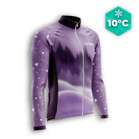 MAILLOT LONG DE CYCLISME AUTOMNE VIOLET - SNOW+ maillot automne cyclisme GT-Cycle Outdoor Store S