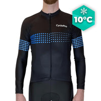 MAILLOT LONG DE CYCLISME BLEU - AUTOMNE - LIBERTY+ Maillot long pour homme GT-Cycle Outdoor Store S