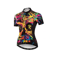 MAILLOT MANCHE COURTE FEMME - TYE & DYE GT-Cycle Outdoor Store L