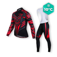 TENUE CYCLISTE AUTOMNE ROUGE - SQUAD+ tenue de cyclisme CycloPro Avec S