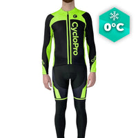 Tenue cycliste hiver verte - Flash+ tenue de cyclisme hiver GT-Cycle Outdoor Store Vert - Bretelles 3XL