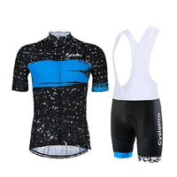 tenue cycliste ete galaxy bleue clair