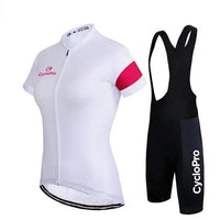 TENUE VÉLO DE ROUTE BLANCHE - ÉLÉGANCE+ Tenue de cyclisme été CycloPro Avec S