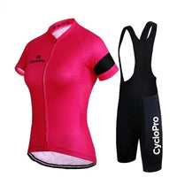 TENUE VÉLO DE ROUTE ROSE - ÉLÉGANCE+ Tenue de cyclisme été CycloPro Avec S