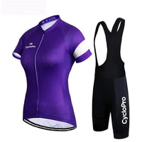 TENUE VÉLO DE ROUTE VIOLETTE - ÉLÉGANCE+ Tenue de cyclisme été CycloPro Avec S