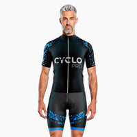 tenue cycliste ete cyclo bleue