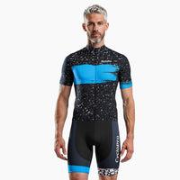 tenue cycliste ete galaxy bleue clair