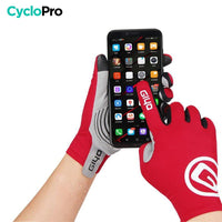 Gants vélo d'automne Rouge - Skin+ gants vélo CycloPro