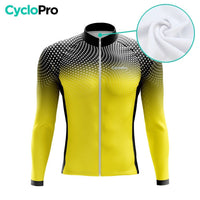 MAILLOT LONG DE CYCLISME AUTOMNE JAUNE - DIMENSION+ maillot automne cyclisme GT-Cycle Outdoor Store