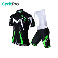 Tenue de Cycliste Route - Confort+ - DESTOCKAGE Tenue de cyclisme été GT-Cycle Outdoor Store Vert - Bretelles S