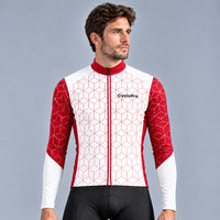 MAILLOT LONG DE CYCLISME HIVER GRENAT - CUBIC+