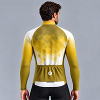 MAILLOT LONG DE CYCLISME HIVER JAUNE - CRISTAL 1
