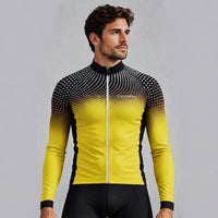MAILLOT LONG DE CYCLISME HIVER JAUNE - DIMENSION