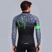 MAILLOT LONG DE CYCLISME VERT - HIVER - PULSATION 1