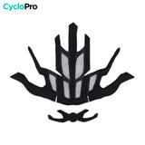 casque velo avec visiere noir et rouge rembourrage