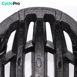 casque velo avec visiere noir et rouge intérieur