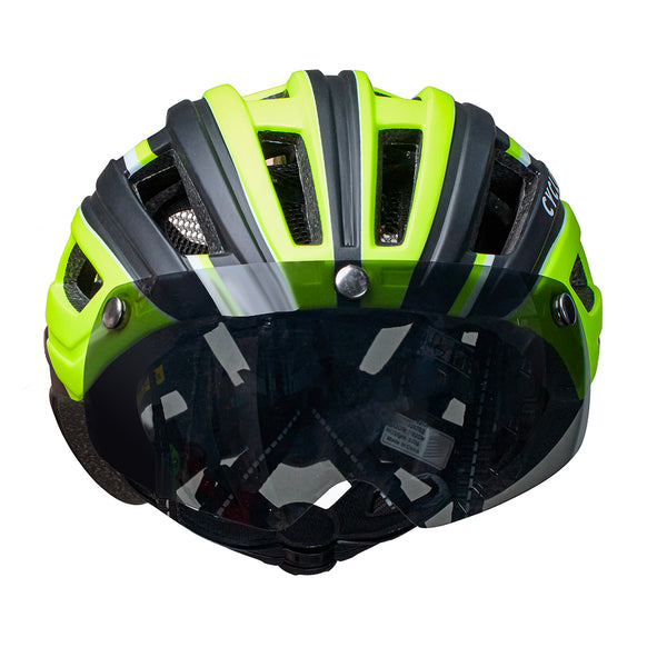 Casco per biciclette con visiera in bianco e nero - Sportmax