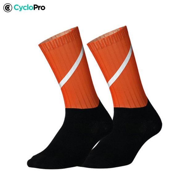 chaussettes cyclisme Pro max oranges