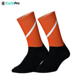 chaussettes cyclisme Pro max oranges