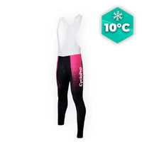 COLLANT CYCLISTE POUR FEMMES AUTOMNE - PINK BUBBLE Collant automne femme CycloPro Avec XL 