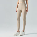 legging fitness taille haute femme beige