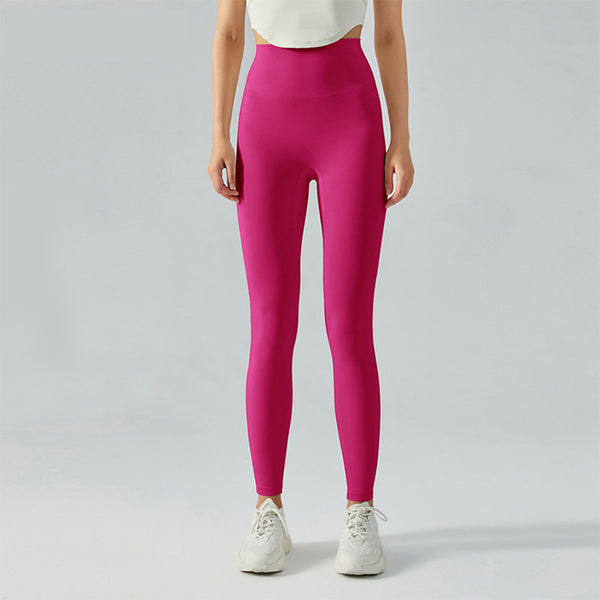 legging fitness taille haute femme fushia