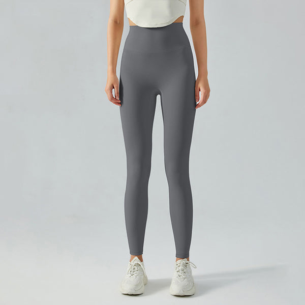 legging fitness taille haute femme gris foncé