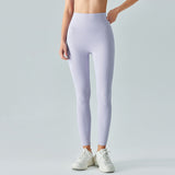 legging fitness taille haute femme mauve