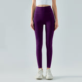 legging fitness taille haute femme violet