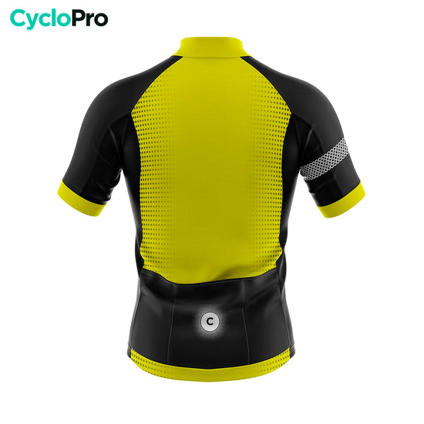 maillot cyclisme jaune eklips dos