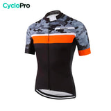 maillot cyclisme orange camoride 34