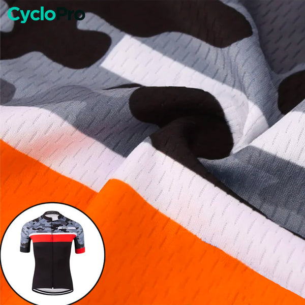 maillot cyclisme orange camoride zoom 1