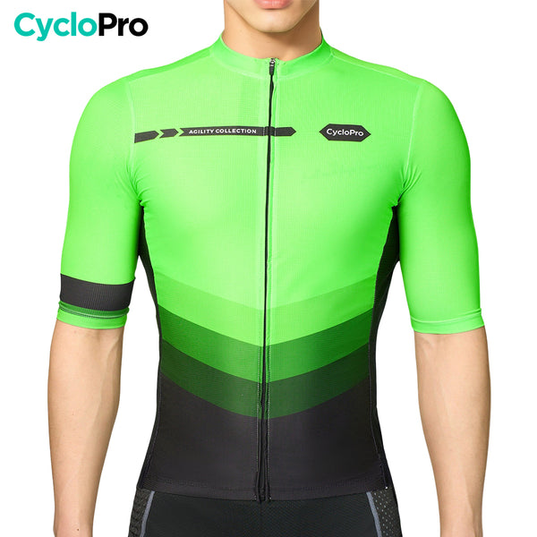 maillot de cyclisme agility vert homme