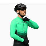 maillot long cycliste agility vert 2
