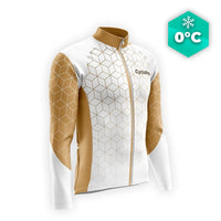 MAILLOT LONG DE CYCLISME HIVER MARRON - CUBIC+ Maillot thermique homme GT-Cycle Outdoor Store S 