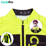 MAILLOT LONG DE CYCLISME JAUNE FLUO - AUTOMNE - FLASH+ Maillot long pour homme GT-Cycle Outdoor Store 