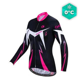 MAILLOT LONG DE CYCLISME ROSE - HIVER - CONFORT+ maillot thermique femme GT-Cycle Outdoor Store XS 