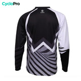 maillot manches longues vtt gris noir dos