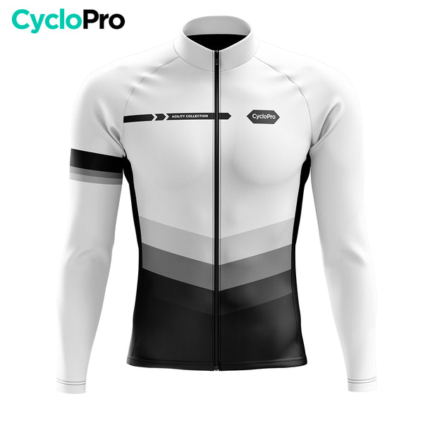 Outfit di ciclismo invernale bianco - agilità