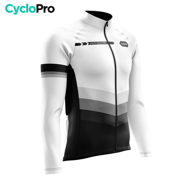 Outfit di ciclismo invernale bianco - agilità