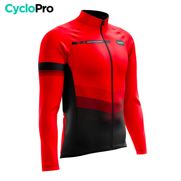 Outfit di ciclismo invernale rosso - agilità