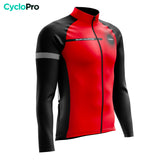 Outfit di ciclismo invernale rosso - eklps