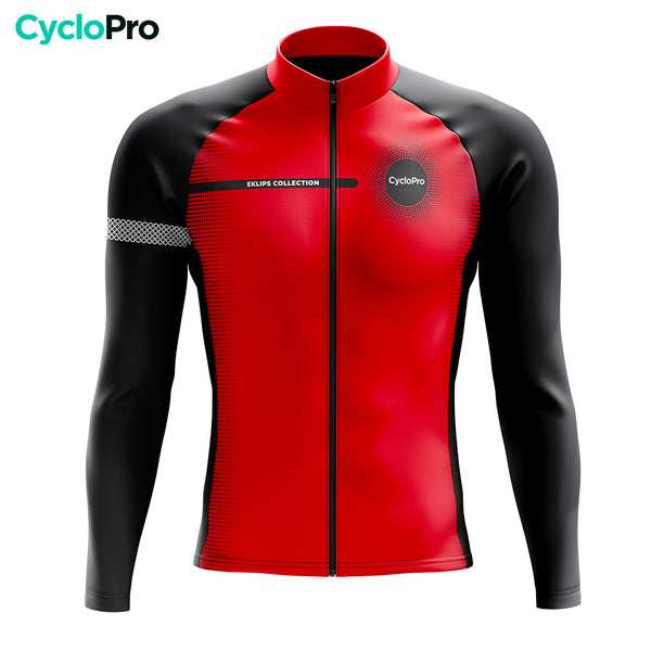 Outfit di ciclismo invernale rosso - eklps