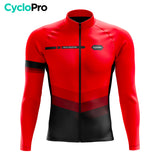 Outfit di ciclismo invernale rosso - agilità