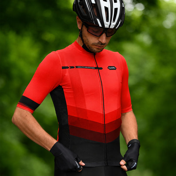 maillot cycliste rouge agility 3