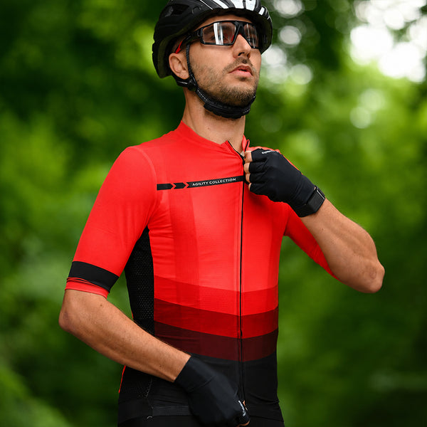 maillot cycliste rouge agility 4